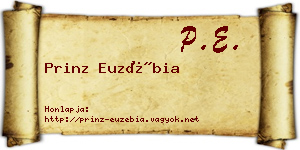 Prinz Euzébia névjegykártya